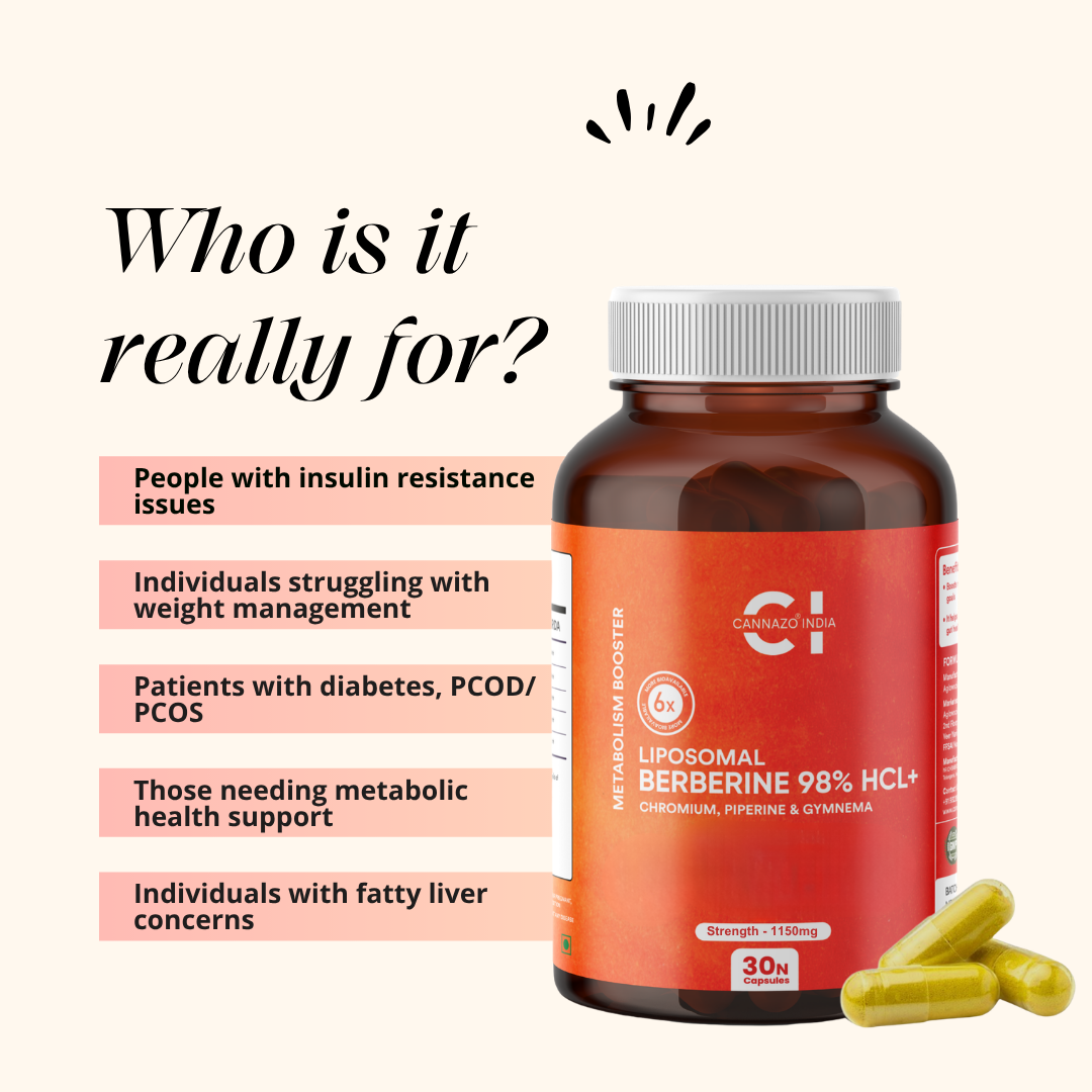 Liposomal Berberine 98% HCl+  High-Absorption Formula for Blood Sugar, Weight and Hormonal Balance