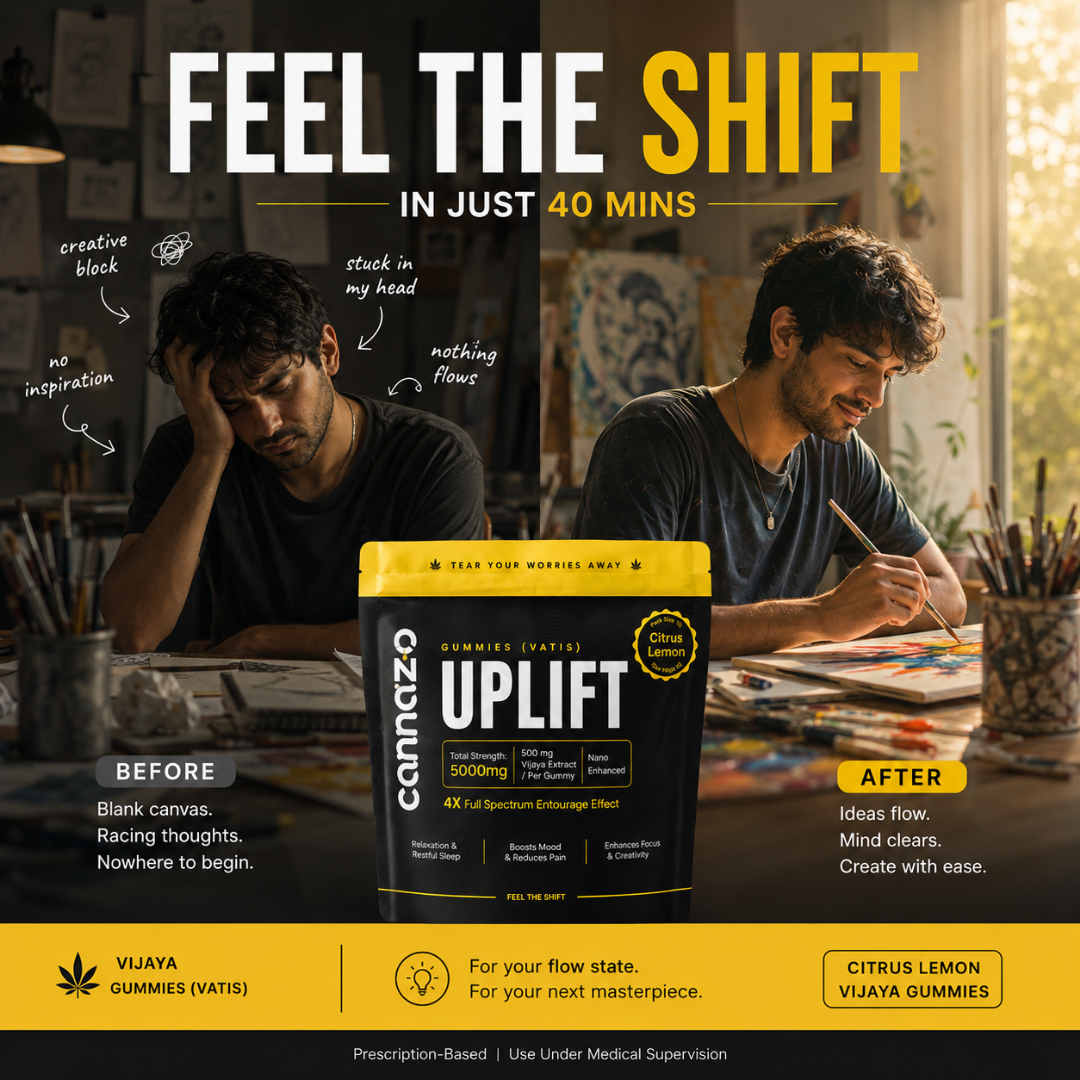 Uplift Gummies (Vatis) – 500mg | Citrus Lemon | Active Cannabinoids 200mg | Strong Support for Focus, Relaxation & Better Mood