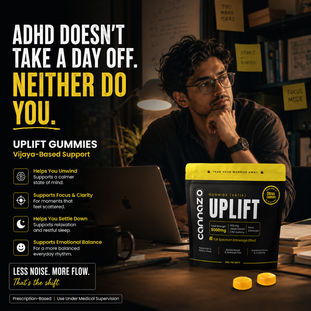 Uplift Gummies (Vatis) – 500mg | Citrus Lemon | Active Cannabinoids 200mg | Strong Support for Focus, Relaxation & Better Mood