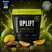 Uplift Gummies - 500mg (350mg Active Cannabinoids) Raw Mango Vatis | Support for Stress, Sleep & Better Mood