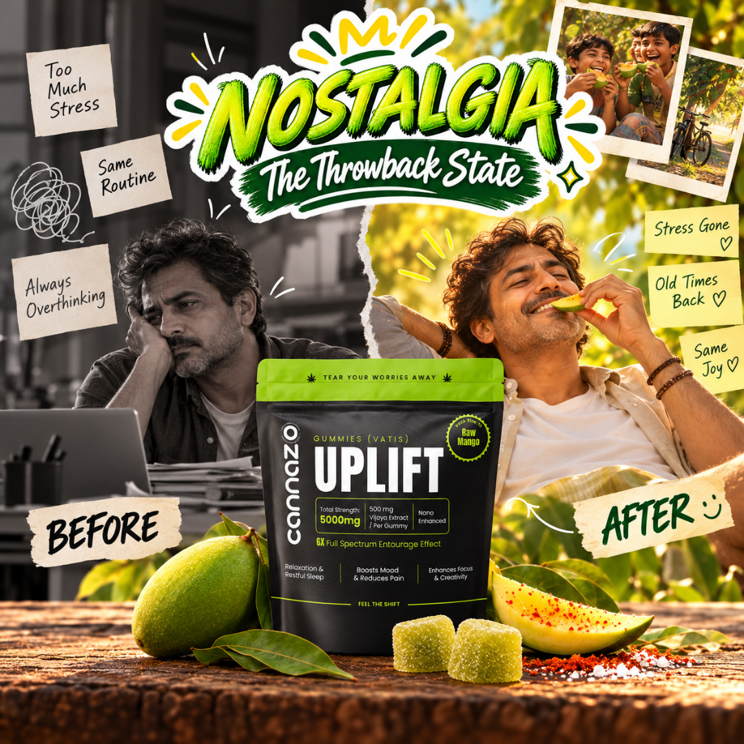 Uplift Gummies - 500mg (350mg Active Cannabinoids) Raw Mango Vatis | Support for Stress, Sleep & Better Mood