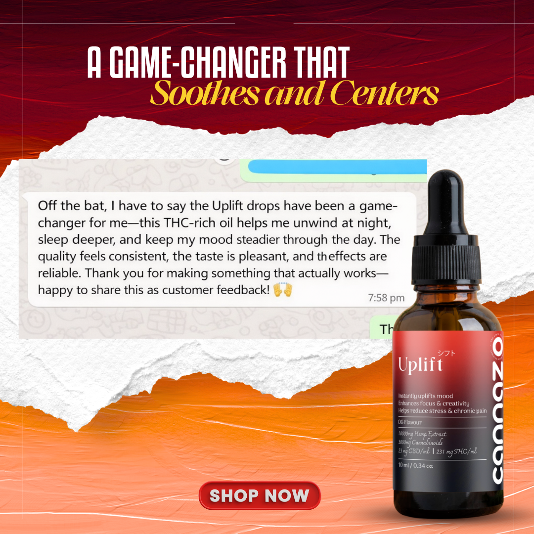 Uplift Drops: THC-Dominant Oil for Depression, Chronic Pain and Insomnia