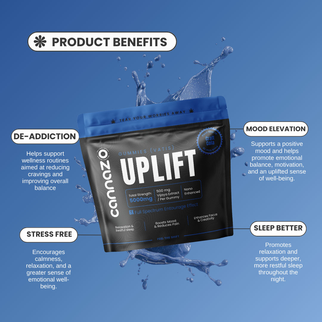 Uplift Gummies (Vatis) – Craft Cola | 500mg | Support for De-addiction, Euphoria & Depression