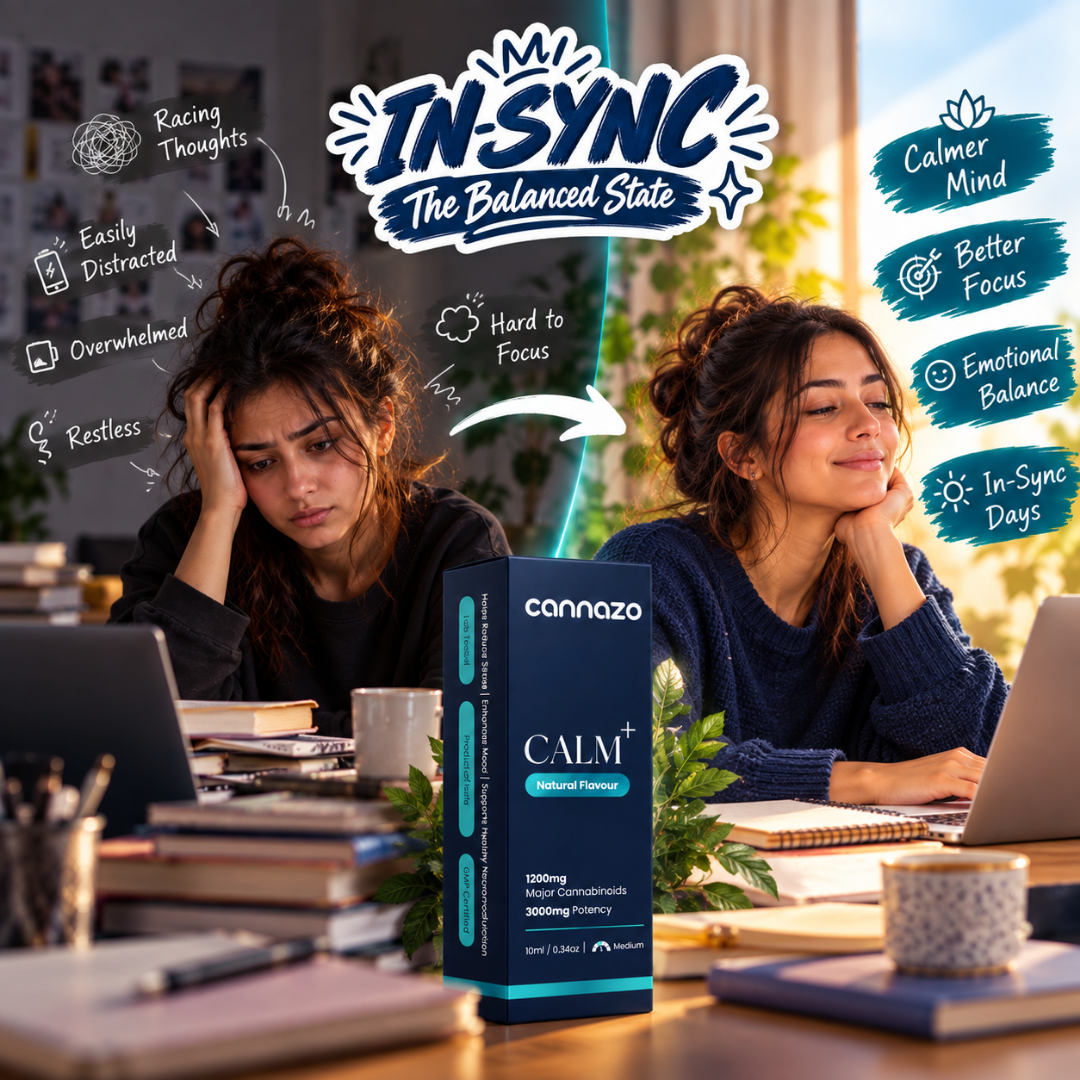 Calm Plus+ Drops (Vijaya Amrit) 3000mg : CBD Rich Drops for Calm, Anxiousness & Mood Balance