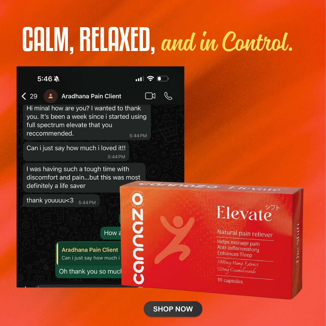 Elevate + (Pain) Capsules 100mg - CBD+THC Formula