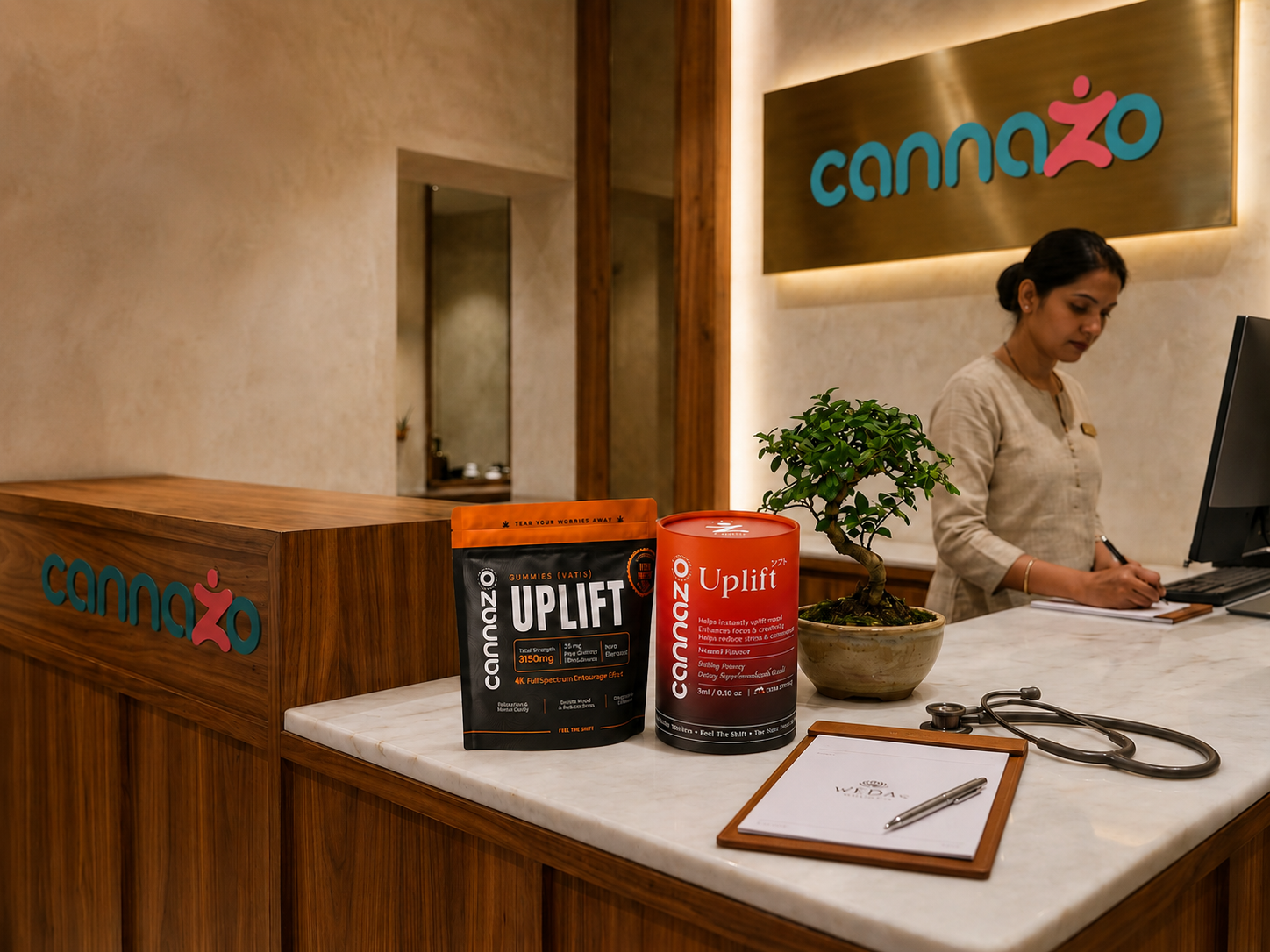 Cannazo Store Display and Wellness Counter
