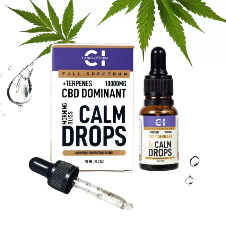 Calm Drops CBD Dominant Morning Bliss 10000mg Bottle and box main