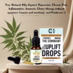Uplift Drops Against Depression, Chronic Pain, Inflammation, Insomnia, Chemo therapy-induced symptoms (nausea and vomiting), and Parkinson’s!