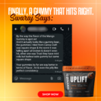 Uplift Gummies (Full spectrum + Terpenes - 500mg with 315mg active cannabinoids ) - Image 9